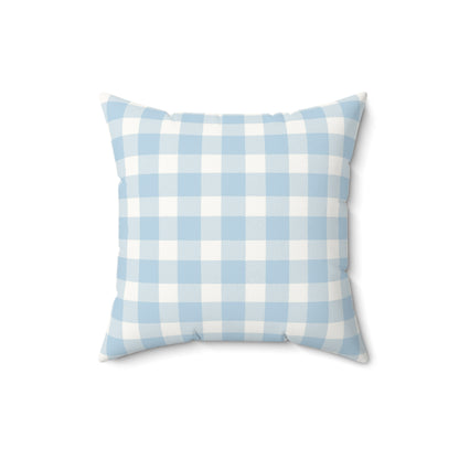 Baby Blue Gingham Nursery Pillow