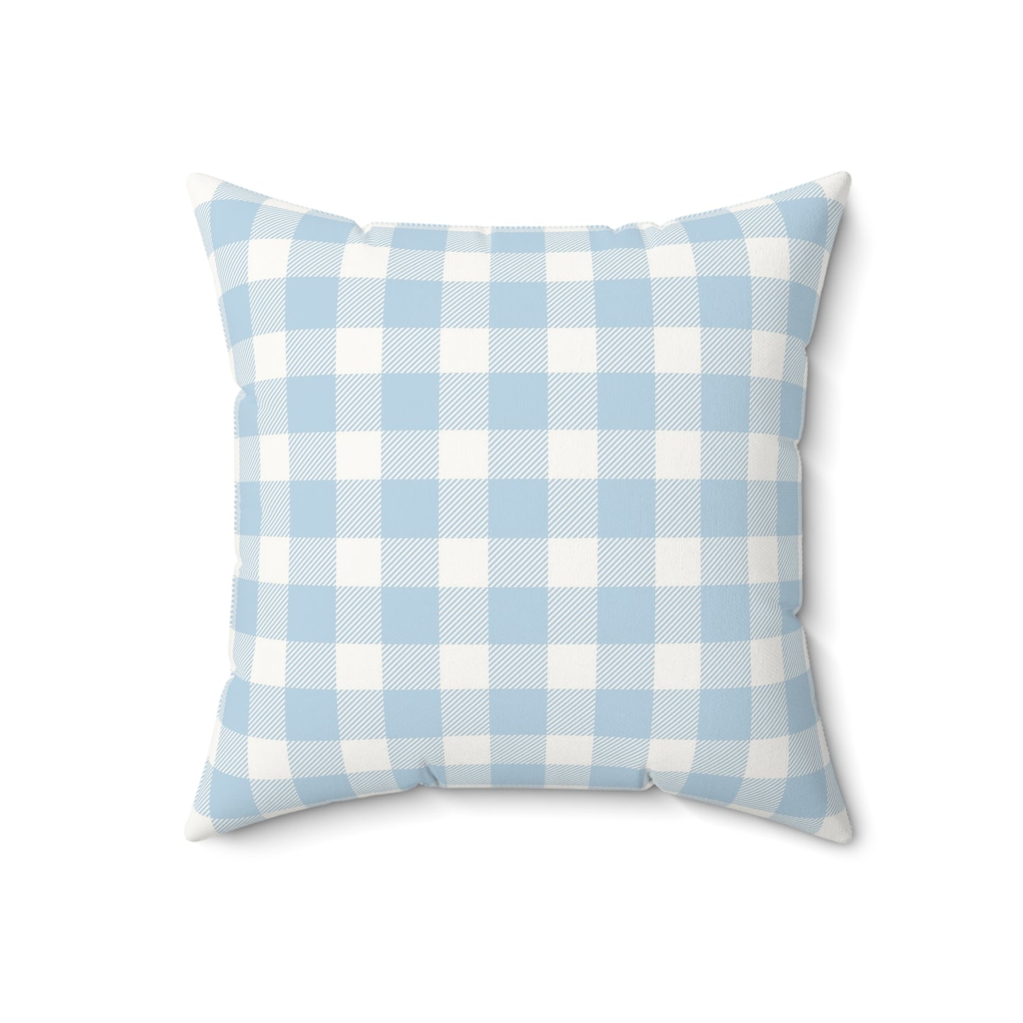 Baby Blue Gingham Nursery Pillow