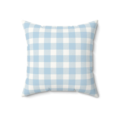 Baby Blue Gingham Nursery Pillow