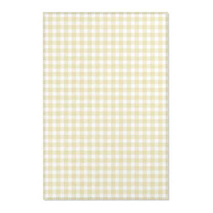 Butter Gingham Nursery Area Rug