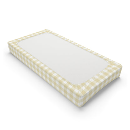 Butter Gingham Changing Pad Cover