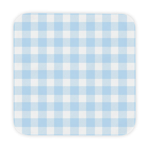 Baby Blue Gingham Hooded Baby Towel