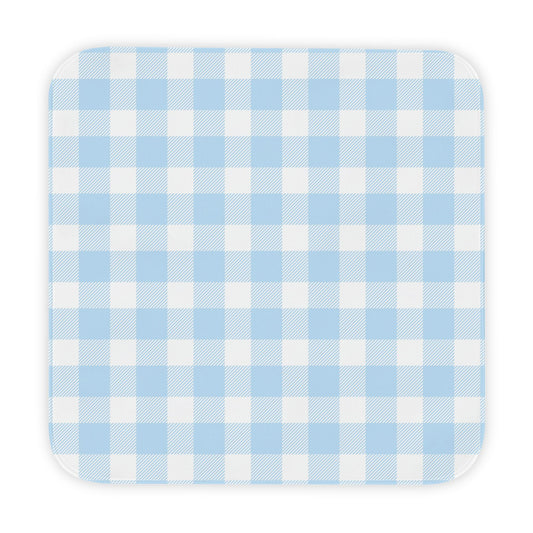 Baby Blue Gingham Hooded Baby Towel