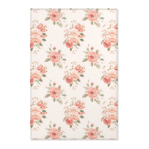 P51 - Area Rugs - Vintage Pink Roses