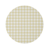 Butter Gingham Nursery Round Rug