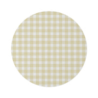 Butter Gingham Nursery Round Rug