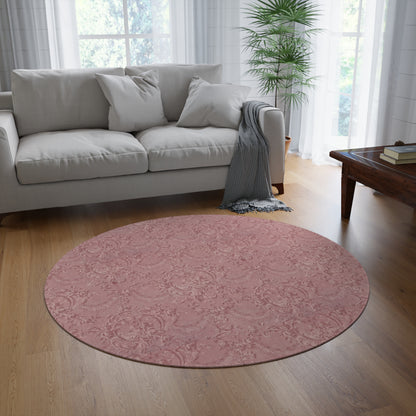 P49 - Round Rug - Vintage Pink Barok