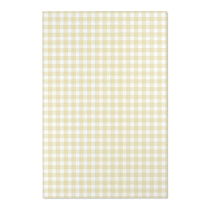 Butter Gingham Nursery Area Rug