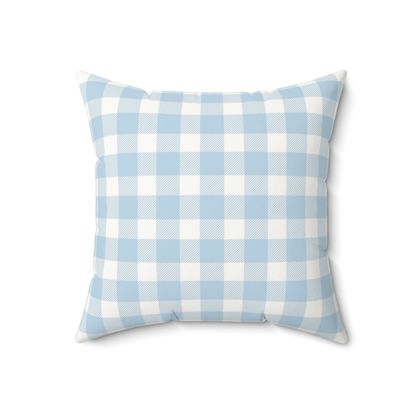 Baby Blue Gingham Nursery Pillow