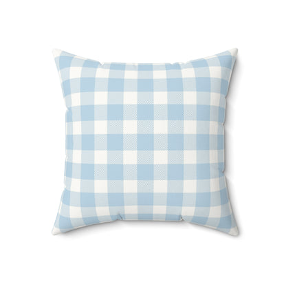 Baby Blue Gingham Nursery Pillow