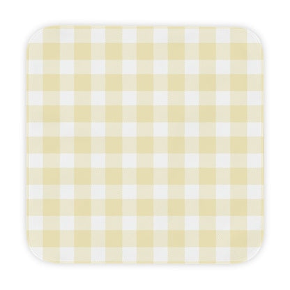 Butter Gingham Hooded Baby Towel