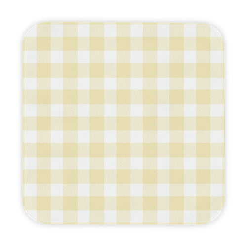 Butter Gingham Hooded Baby Towel