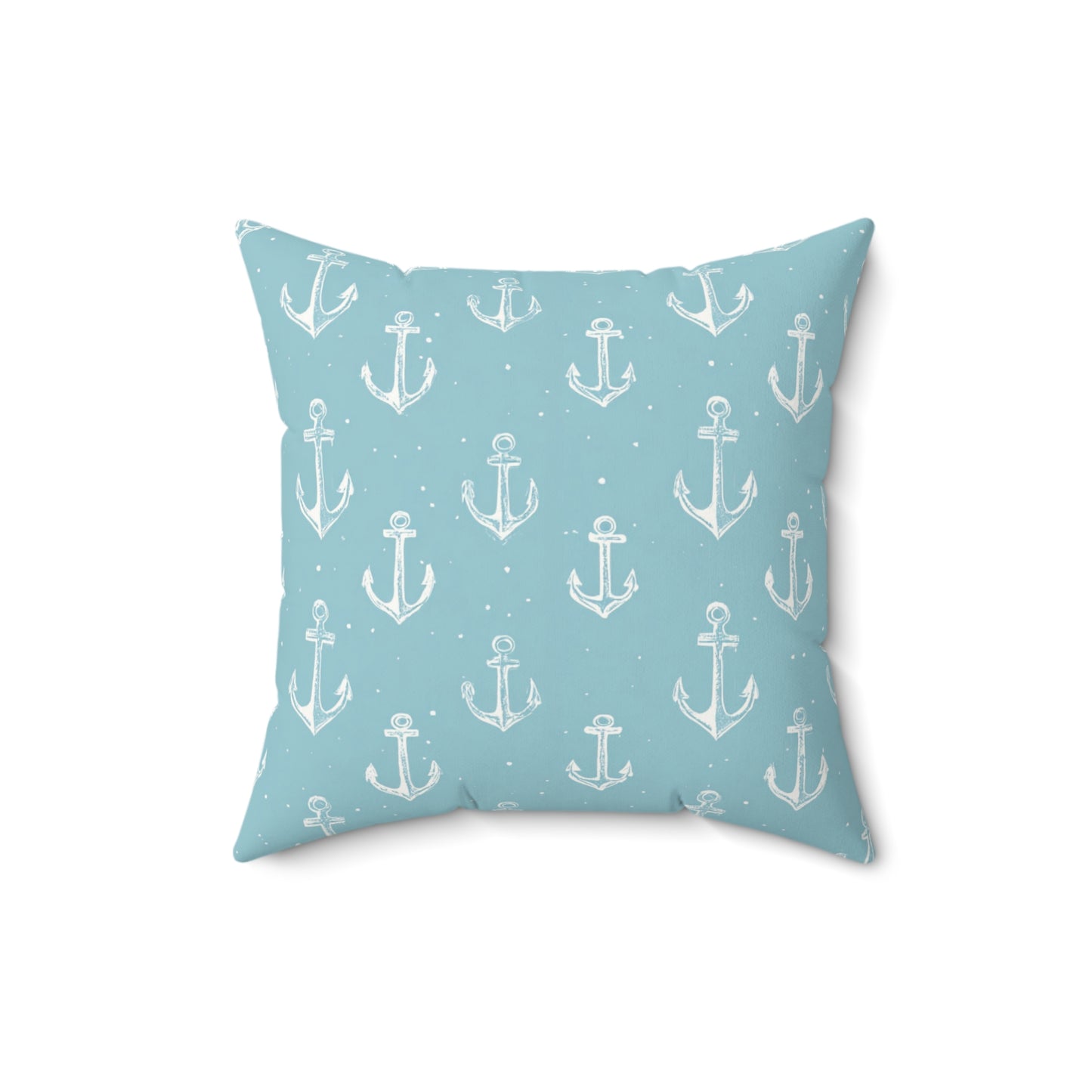 Nautical anchor cushion shown against a neutral nursery wall