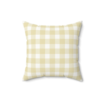 Butter Gingham Nursery Pillow