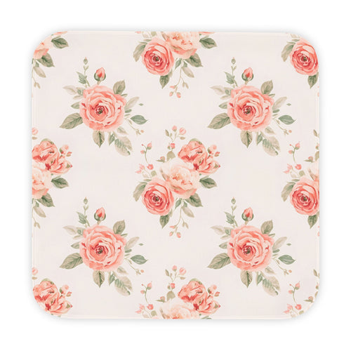 P51 - Hooded Baby Towel - Vintage Pink Roses