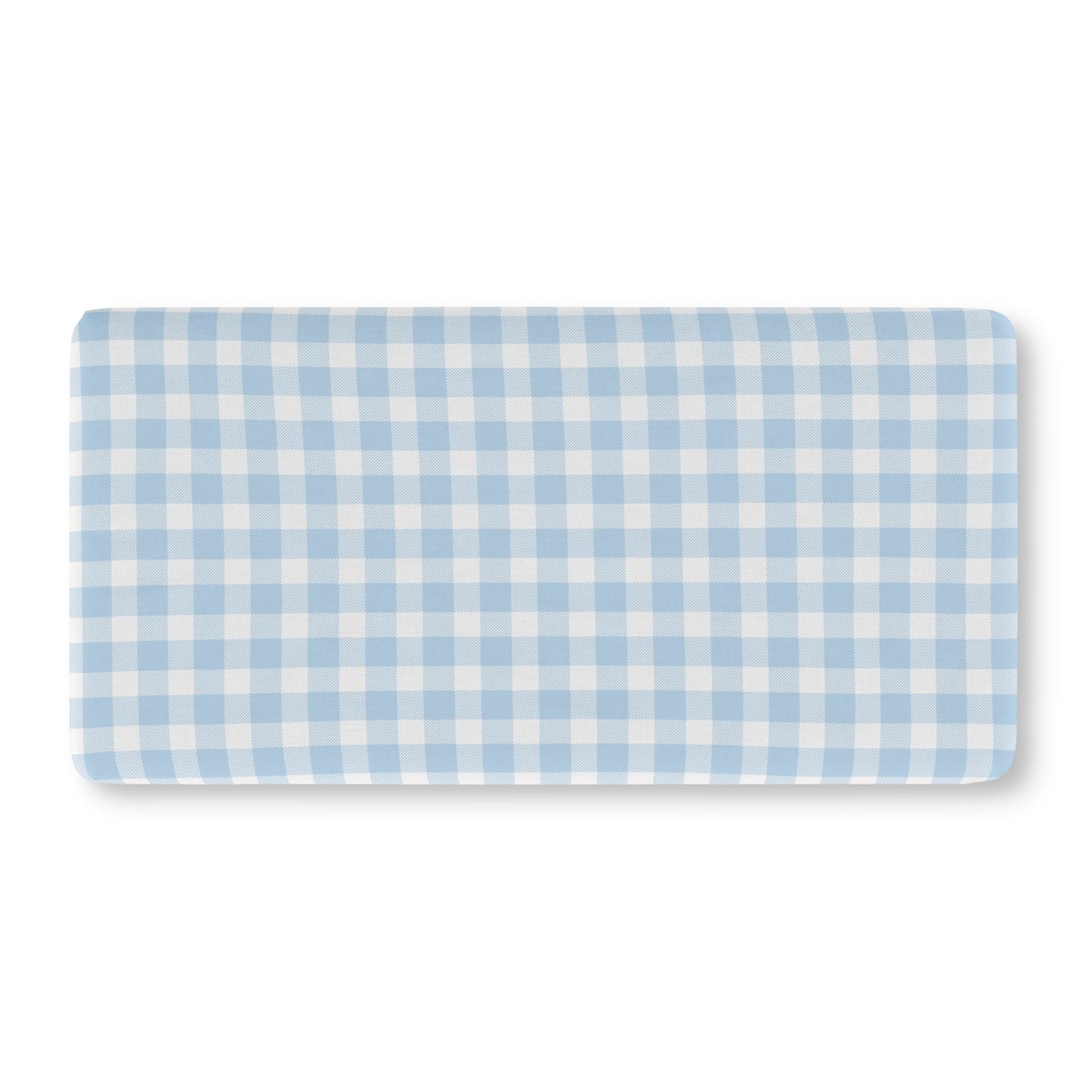 Baby Blue Gingham Crib Sheet
