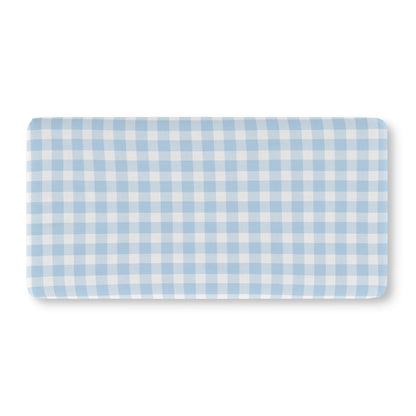 Baby Blue Gingham Crib Sheet