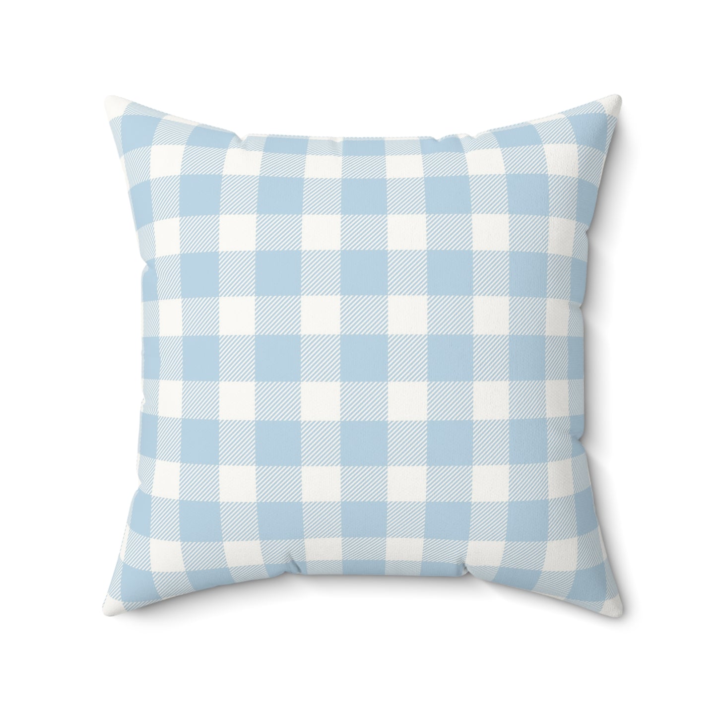 Baby Blue Gingham Nursery Pillow