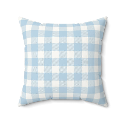 Baby Blue Gingham Nursery Pillow