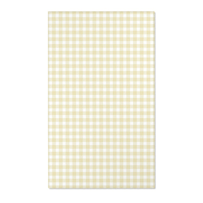 Butter Gingham Nursery Area Rug