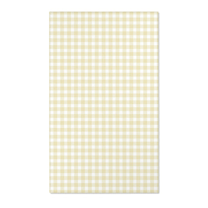 Butter Gingham Nursery Area Rug