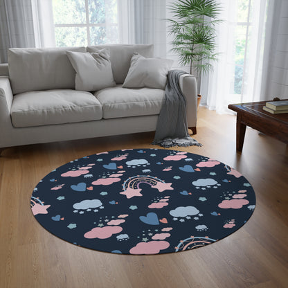 P43 - Round Rug - Celestial Rainbow