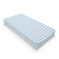 Baby Blue Gingham Changing Pad Cover