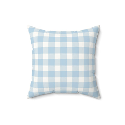 Baby Blue Gingham Nursery Pillow