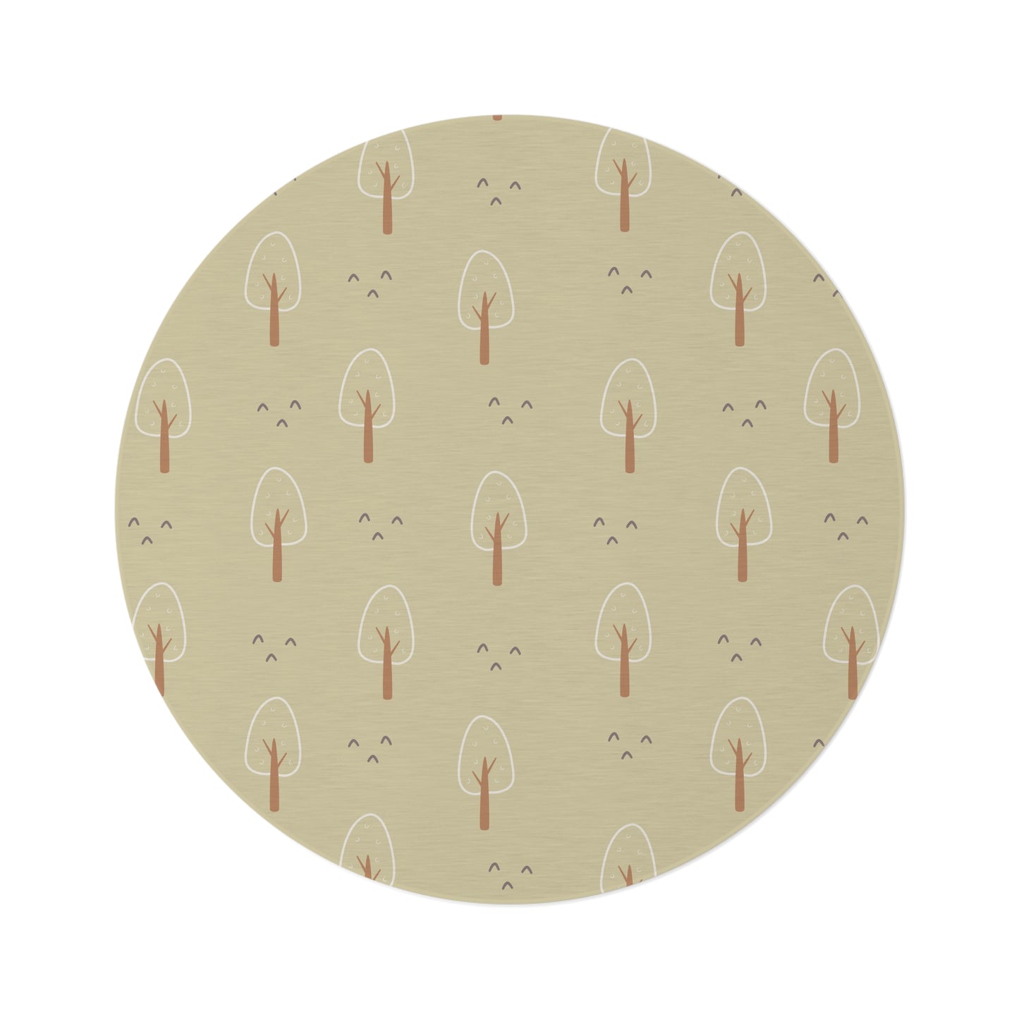 Scandi Forest Nursery Round Rug