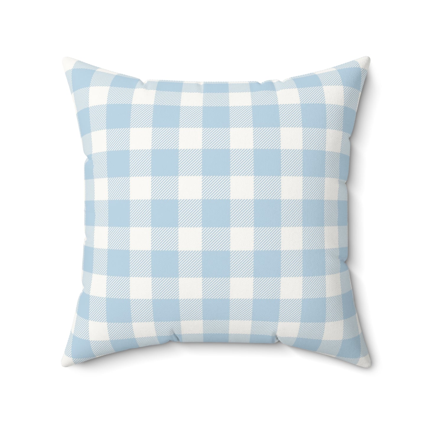 Baby Blue Gingham Nursery Pillow