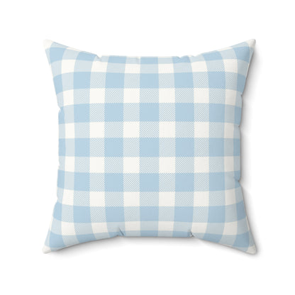 Baby Blue Gingham Nursery Pillow