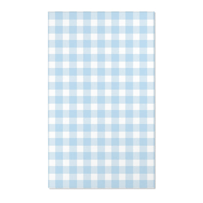 Baby Blue Gingham Nursery Area Rug