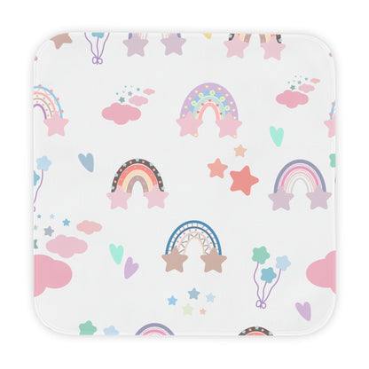 P42 - Hooded Baby Towel - Pastel Rainbows