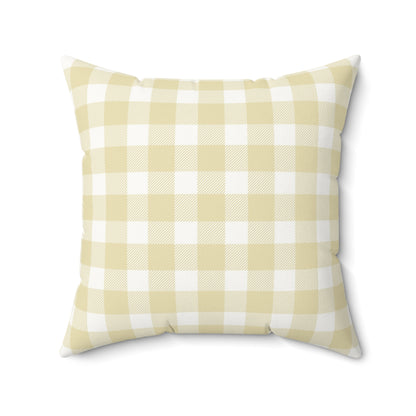 Butter Gingham Nursery Pillow