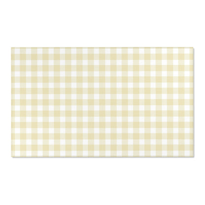 Butter Gingham Nursery Area Rug
