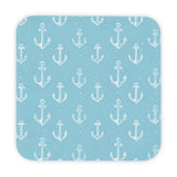 Nautical anchor hooded baby towel wrapped around a baby