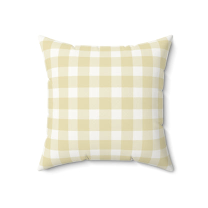 Butter Gingham Nursery Pillow