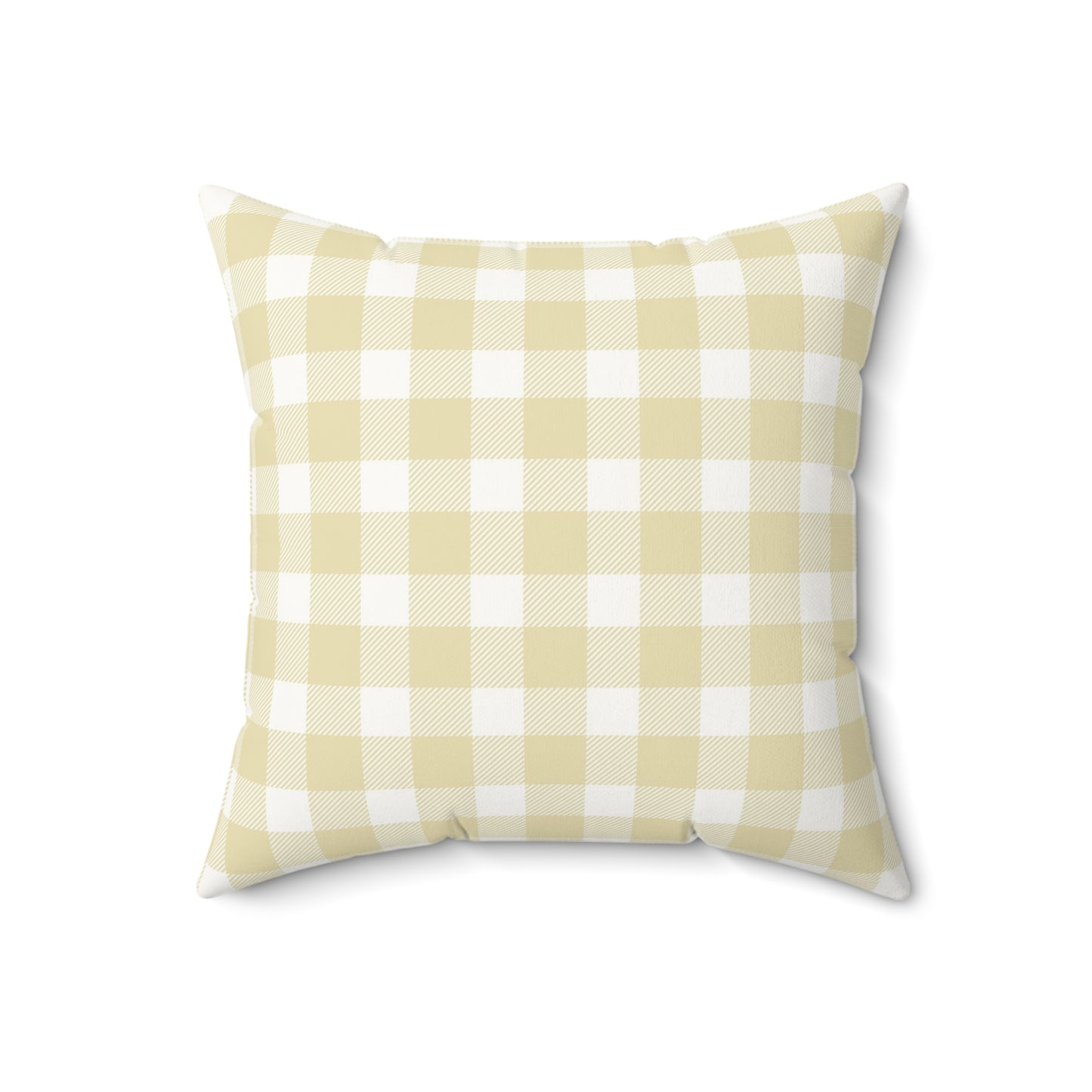Butter Gingham Nursery Pillow