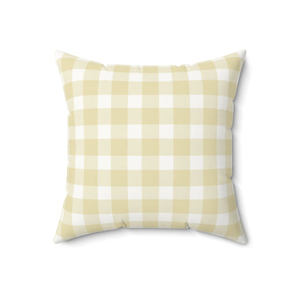 Butter Gingham Nursery Pillow