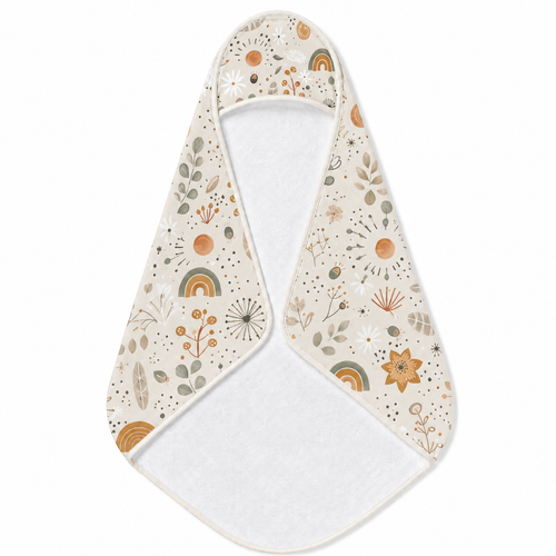 Wildflower Rainbow Hooded Baby Towel
