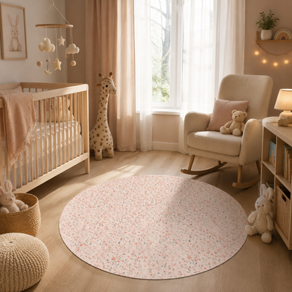 Ditsy Blooms Nursery Round Rug