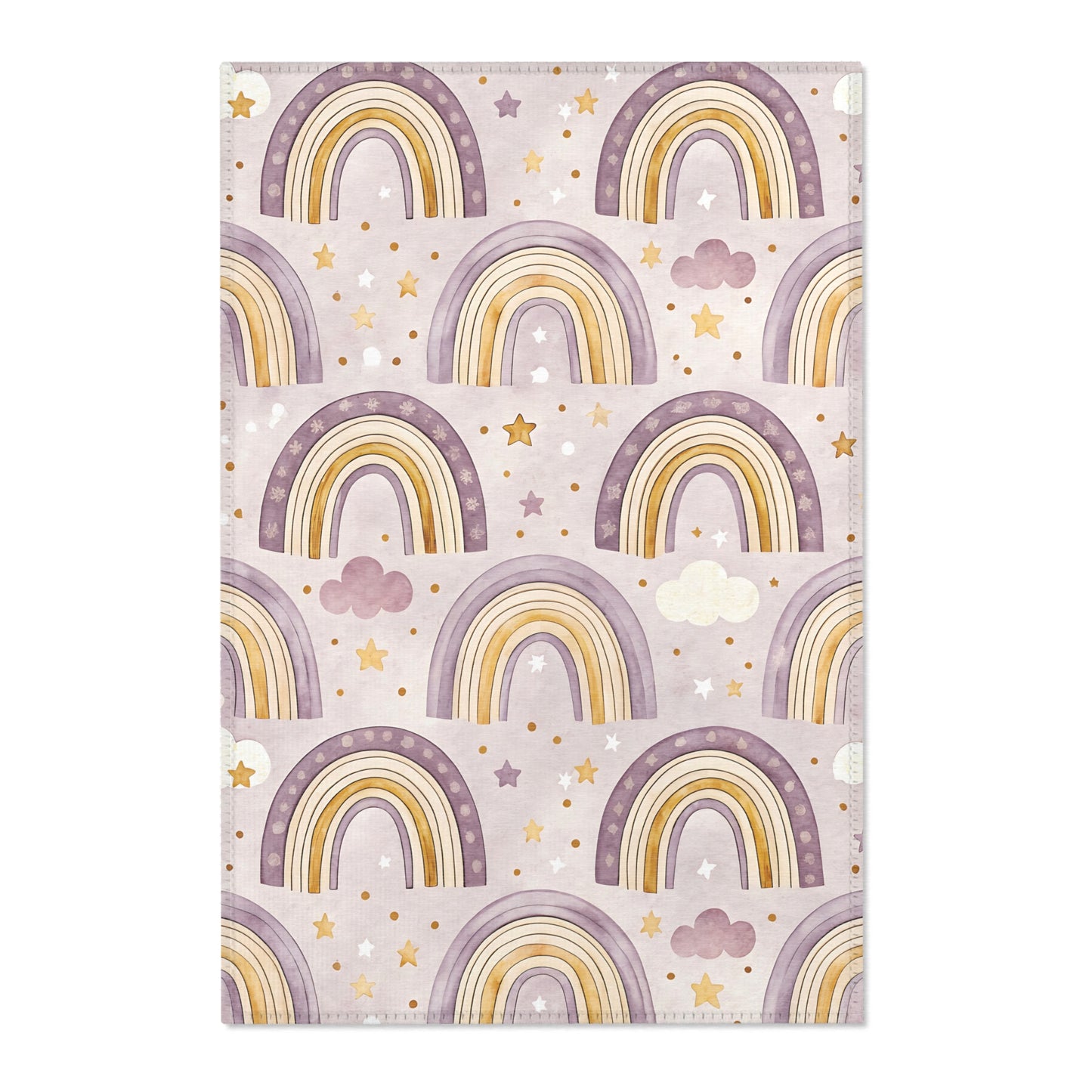 Amethyst Rainbows nursery area rug in a baby room