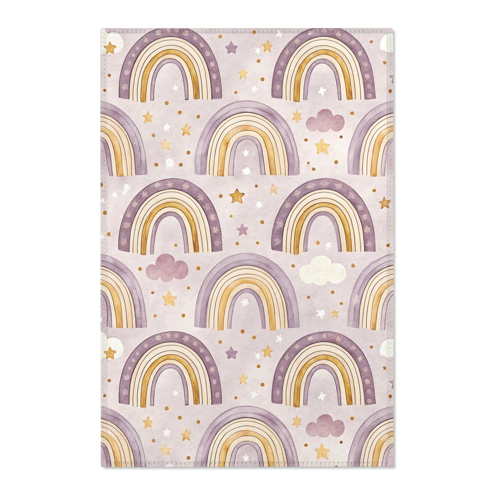 Amethyst Rainbows nursery area rug in a baby room