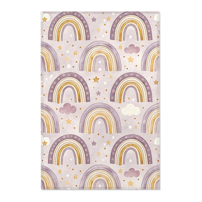 Amethyst Rainbows nursery area rug in a baby room