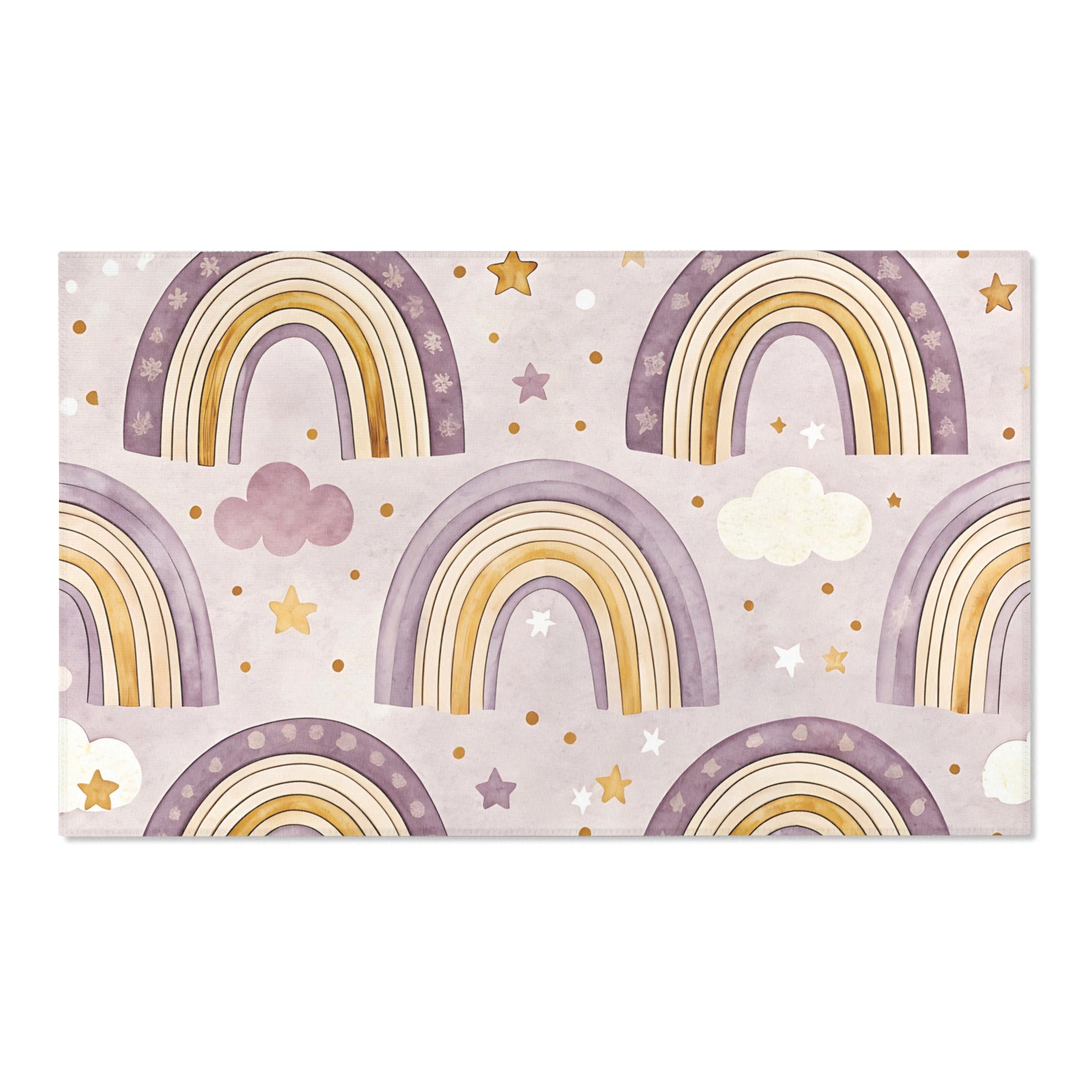 Amethyst Rainbows nursery area rug in a baby room