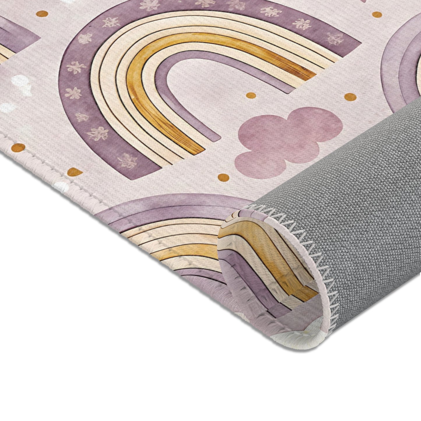 Amethyst Rainbows area rug in the small size