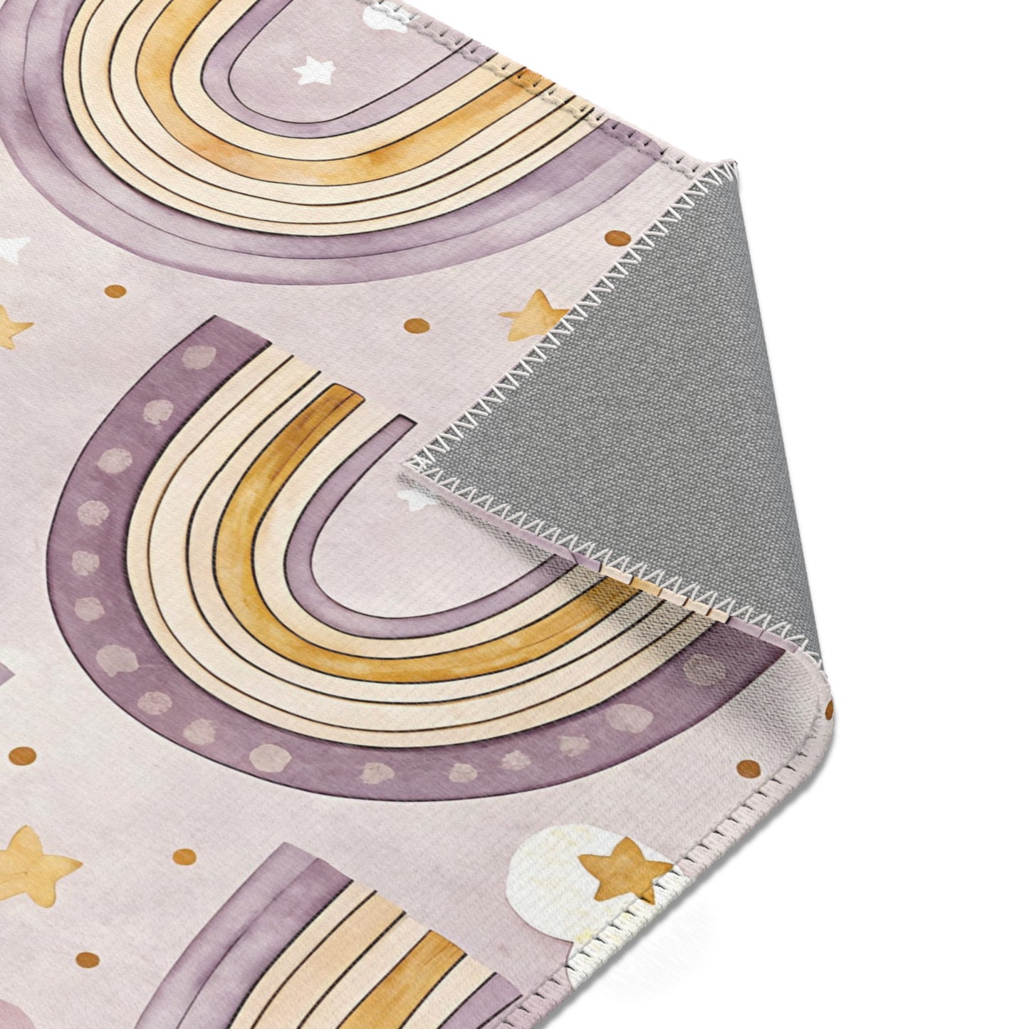 Amethyst Rainbows area rug in the medium size