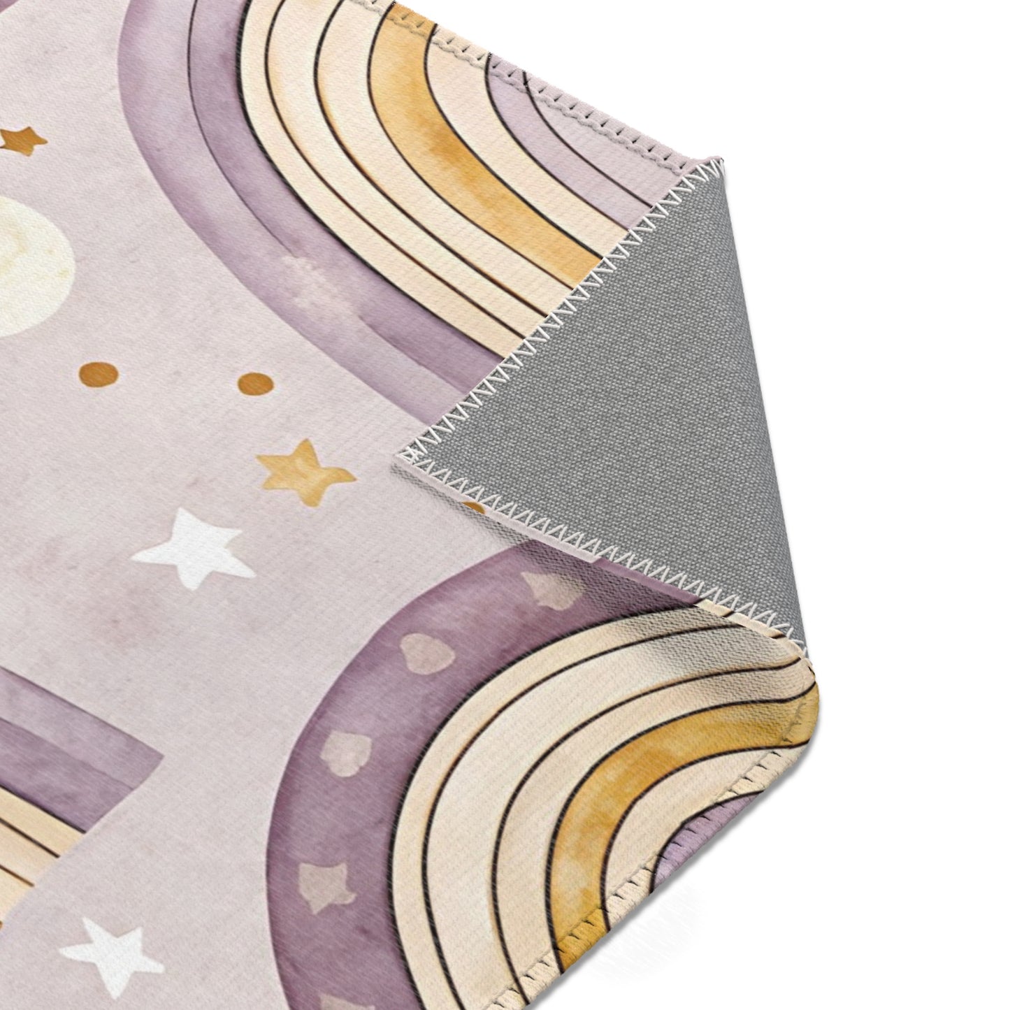 Amethyst Rainbows rectangular nursery area rug