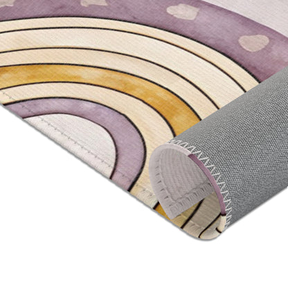 Amethyst Rainbows nursery area rug for a baby room floor