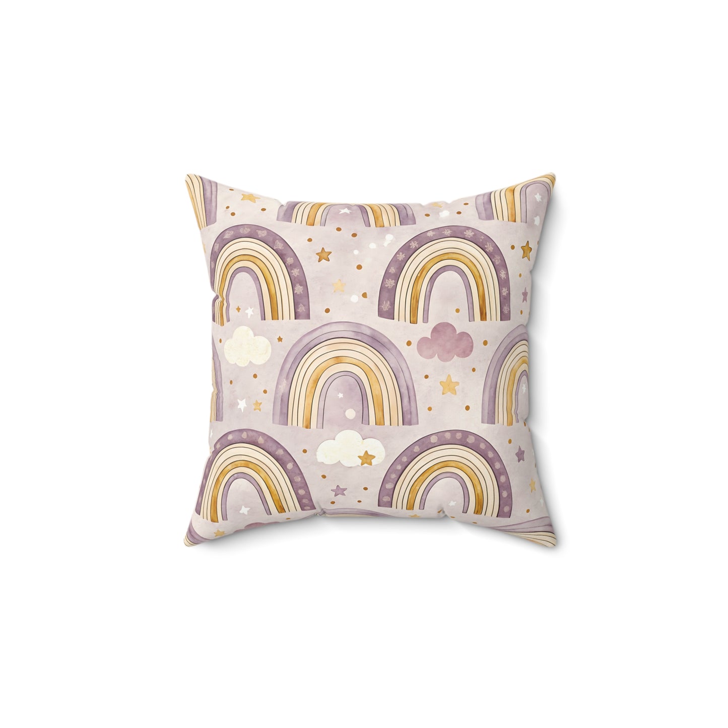 Amethyst Rainbows pillow in the 18 inch square size